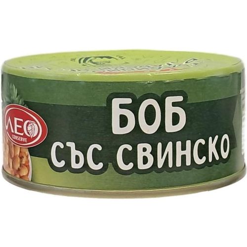 Лео Консерв боб със свинско месо (300 г)