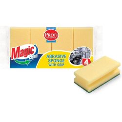 Magic Clean домакинска гъба с канал, 4 бр., 12.5 х 6.5 х 4.5 см (1 бр.)