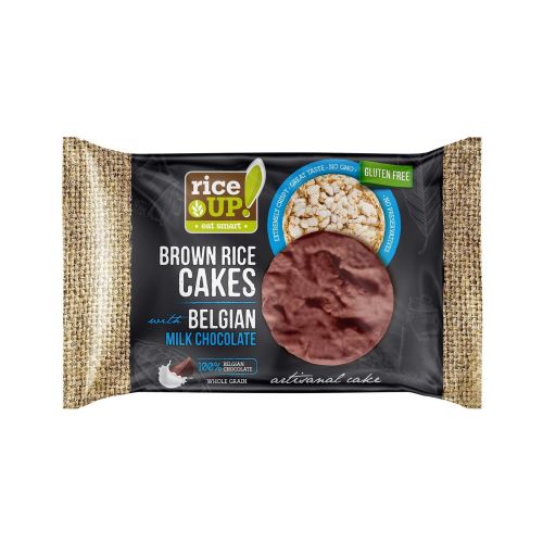 Rice Up оризови бисквити с млечен белгийски шоколад (30 г)