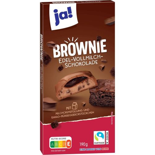 JA! млечен шоколад с брауни плънка (190 г)