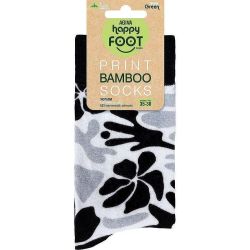 Happy Foottopia принт чорапи, 78% бамбук, цветя, размер 35-38 (1 бр.)