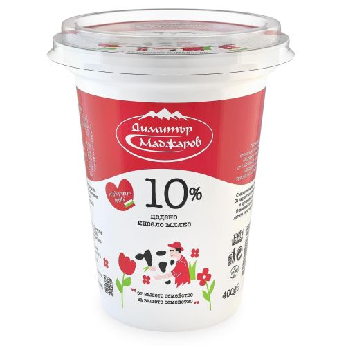 Маджаров цедено краве кисело мляко 10% (400 г)