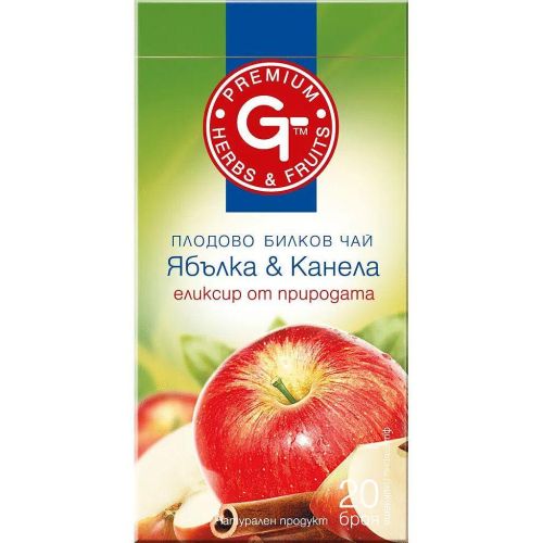 GT Premium чай ябълка и канела, 20 пакетчета, (40 г)