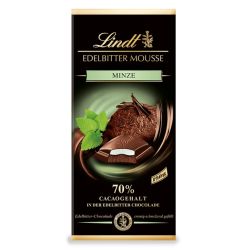 Lindt шоколад с мента, 70% какао (150 г)
