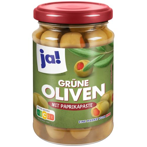 JA! зелени маслини с чушка (320 г)