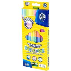 Astra триъгълни пастелни цветни моливи, 24 цвята, 12 бр. (1 бр.)