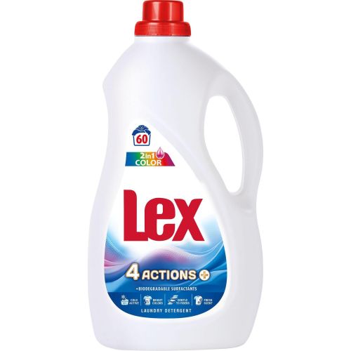 Lex 2in1 Color течен перилен препарат, 60 пранета (3 л)