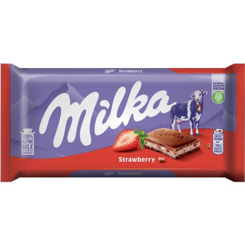 Milka Strawberry шоколад ягода (100 г)