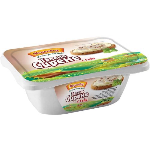 Медковец топено сирене за мазане с гъби (170 г)