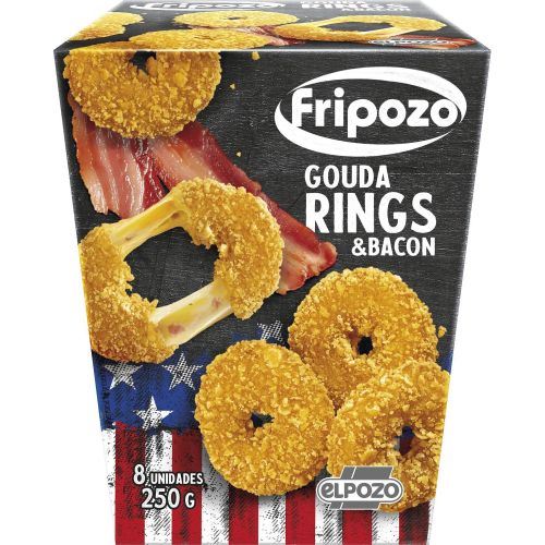 Fripozo панирани рингове с гауда и бекон (250 г)