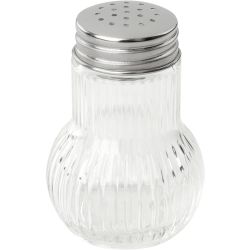 Fackelmann солница, стъкло, инокс, кръгла (1 бр.)