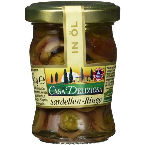 Casa Deliziosa сардинови ролца с каперси в олио (90 г)