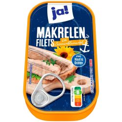JA! филе от скумрия в слънчогледово масло (125 г)