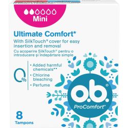 o.b. Ultimate Comfort Mini дамски тампони (8 бр.)