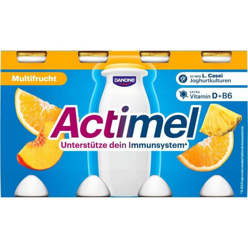 Danone Actimel млечна напитка мултифрут, 8 бр. x 100 г (800 г)