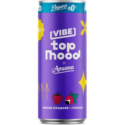 Ариана Радлер горски плодове, гуарана, кен (330 мл)