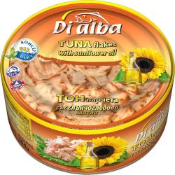 Di Alba риба тон парченца в слънчогледово масло (160 г)