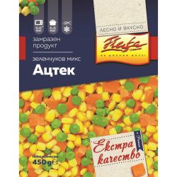 Fiesta замразен микс ацтек, царевица, грах, моркови (450 г)