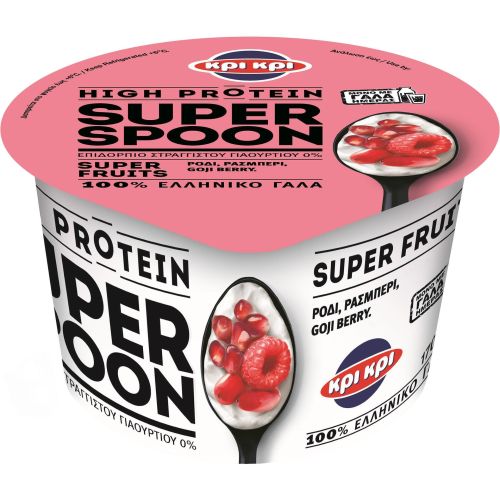 Kri Kri протеинов йогурт с нар, малина и годжи бери (170 г)