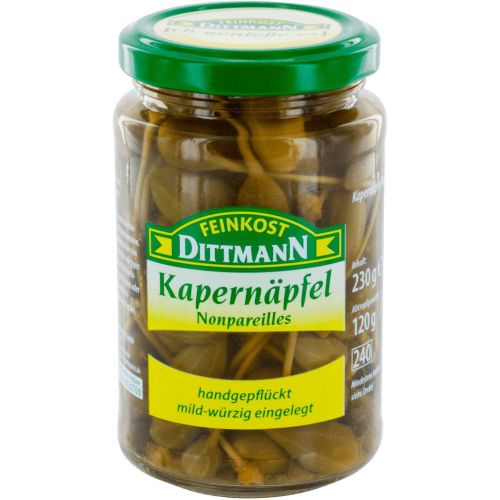 Feinkost Dittmann големи ябълкови каперси Nonpareilles (120 г)