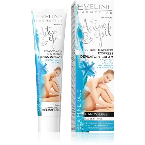 Eveline Cosmetics Activ Epil крем с морски минерали за чувствителна кожа (125 мл)