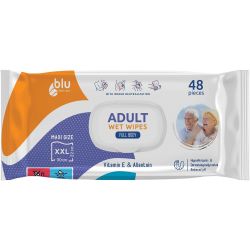 Blu Adult мокри кърпи за почистване на тяло (48 бр.)