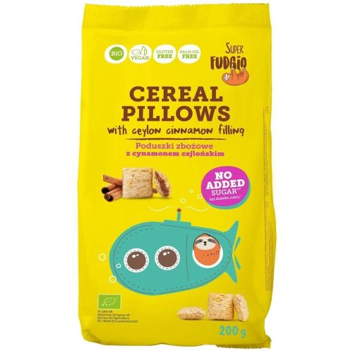 Super Fudgio био веган безглутенови зърнени възглавнички с канела (200 г)
