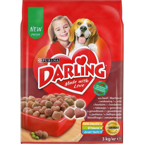 Purina Darling храна за кучета в зряла възраст, месо и зеленчуци (3 кг)
