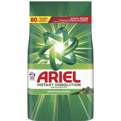Ariel Mountain Spring прах за пране, 80 пранета (5.2 кг)