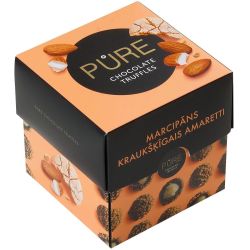 Pure Chocolate Truffles млечни шоколадови трюфели хрупкави бисквити и марципан (96 г)