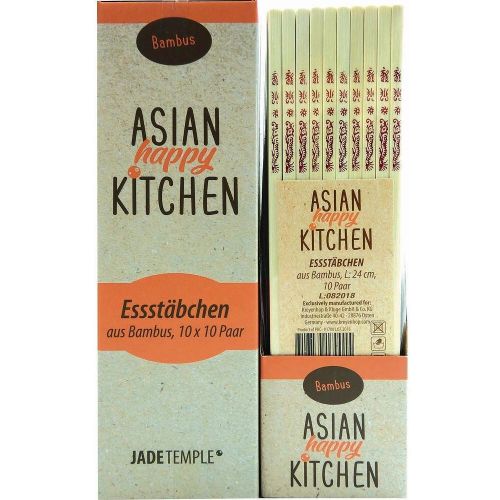 Jade Temple бамбукови пръчки за суши, 24 см (10 бр.)