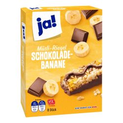 Ja! мюсли бар с банан и шоколад, 8 бр. х 25 г (200 г)
