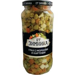 От Зимника грах с моркови и картофи, буркан (580 г)