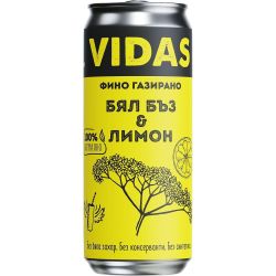 Vidas газирана напитка бял бъз с лимон (250 мл)