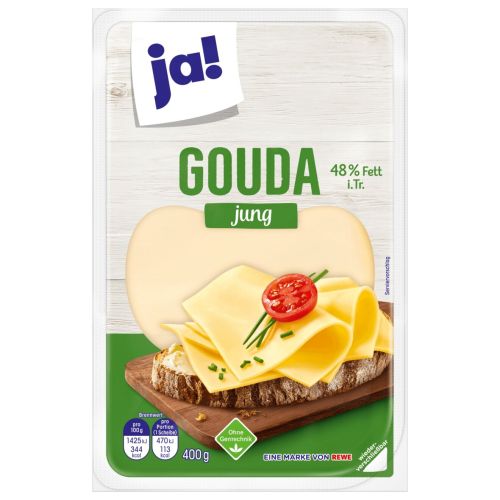 Ja! сирене гауда, млада 48% (400 г)