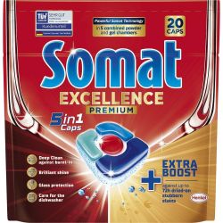 Somat Excellence Premium 5in1 таблетки за съдомиялна машина (20 бр.)