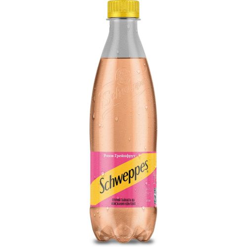 Schweppes розов грейпфрут газирана безалкохолна напитка (500 мл)