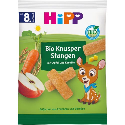 HiPP бебешки снакс пръчици с ябълка и морков (30 г)