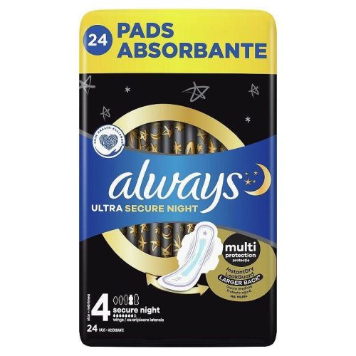 Always Ultra Secure Night Extra дамски превръзки (24 бр.)