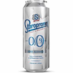 Staropramen безалкохолна бира 0.0%, кен (500 мл)