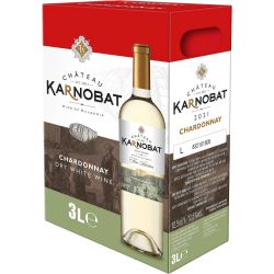 Шато Карнобат бяло вино шардоне Bag In Box (3 л)