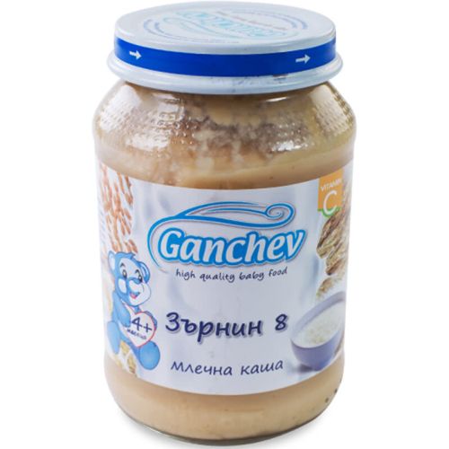 Ганчев пюре млечна каша Зърнин 8 (190 г)