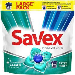 Savex Extra Fresh гел капсули за пране, 28 пранета (28 бр.)