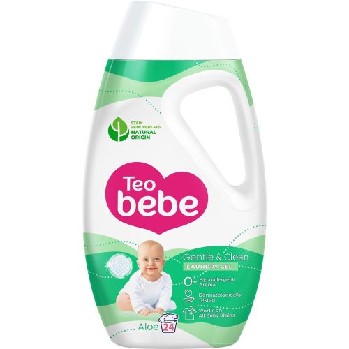 Teo Bebe Gentle & Clean Aloe течен перилен препарат, 24 пранета (1.08 л)
