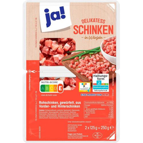 JA! нарязана сурова шунка (250 г)