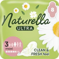 Naturella Ultra Maxi Camomile дамски превръзки (8 бр.)