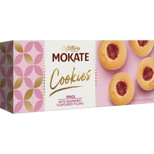 Mokate бисквитени рингове с малинов пълнеж (150 г)