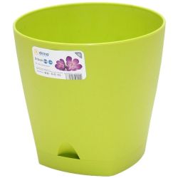 Urban саксия с подложка Ф: 11 см, Н: 10 см, зелена (1 бр.)