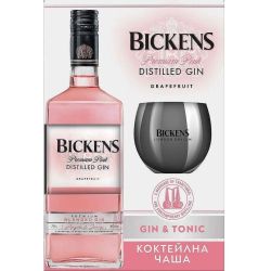 Bickens Pink джин с подарък чаша (700 мл)