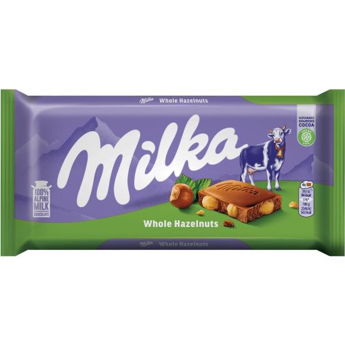 Milka Whole Hazelnuts шоколад с цели лешници (100 г)